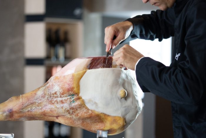 Taglio di prosciutto biologico